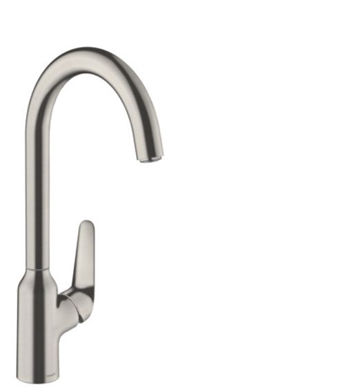 Hansgrohe-HG-Spueltischmischer-220-Focus-M42-1jet-edelstahl-optik-71802800 gallery number 1